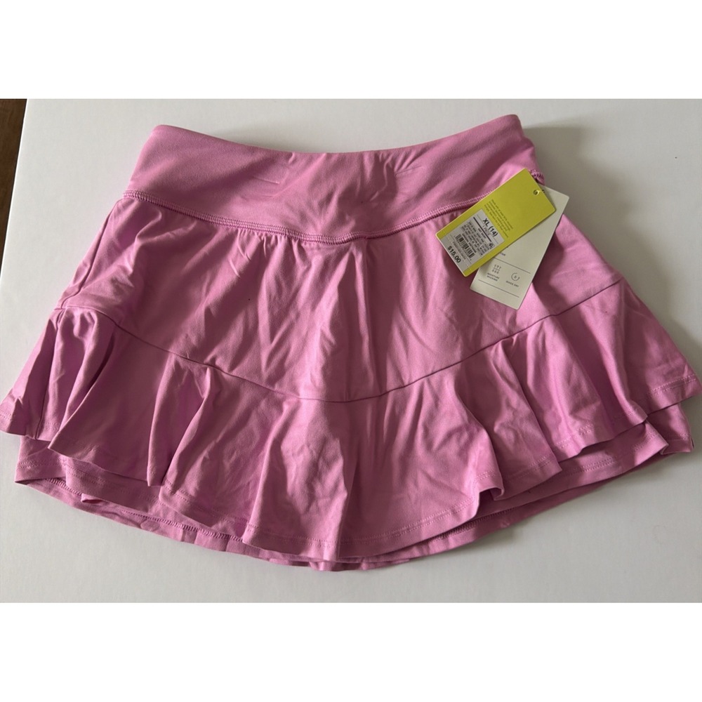 All In Motion Girls Berry Pink Knit Skort XL 14 NWT Moisture Wicking Activewear